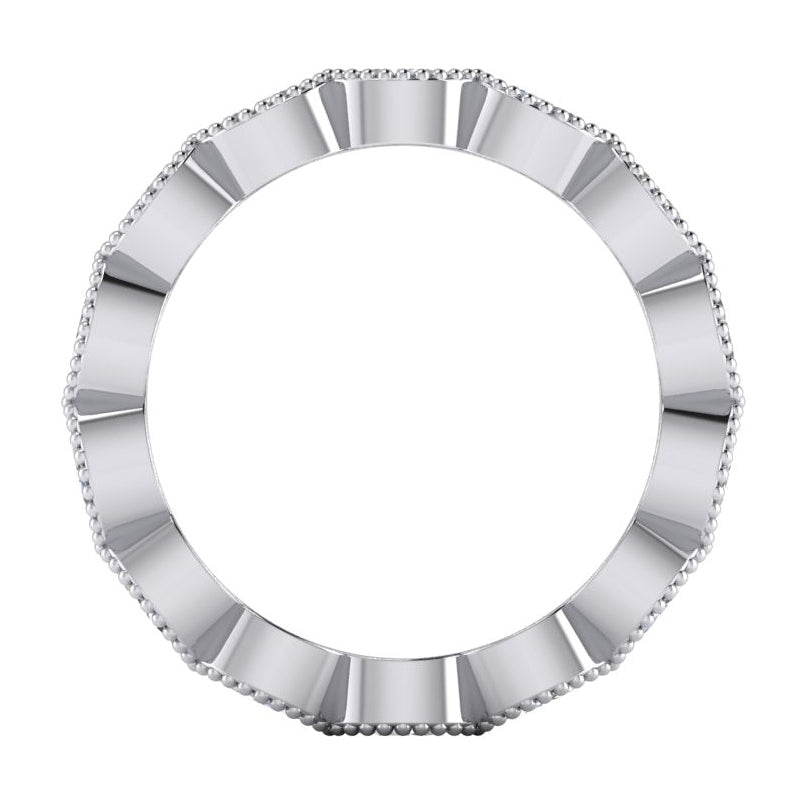 Marquise Diamond Eternity Gold Band With Milgrain