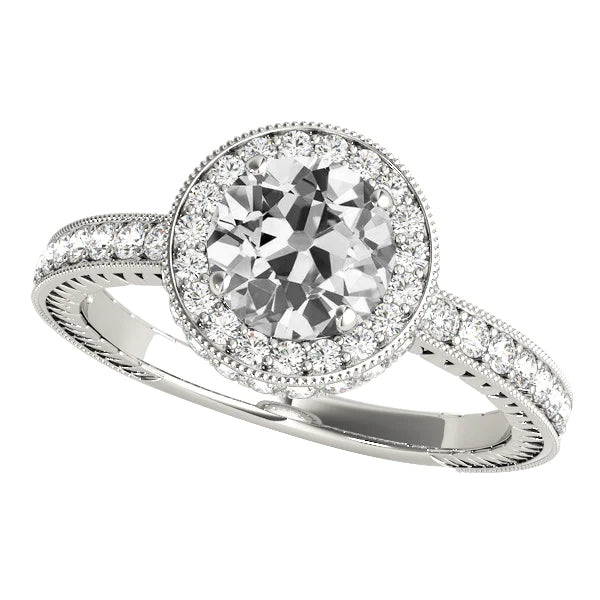 natural round diamond 4.75ct ring front view