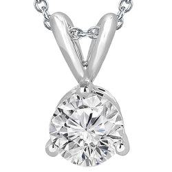 Natural Earth Mined Diamond Pendant 1.50ct - White Gold 14K
