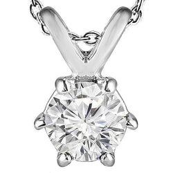 Natural Earth Mined Diamond Pendant 2.00ct - White Gold 14K