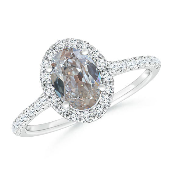 Old Miner Diamond Halo Ring Gold