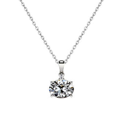 Natural Diamond Pendant 1.50ct - White Gold 14K