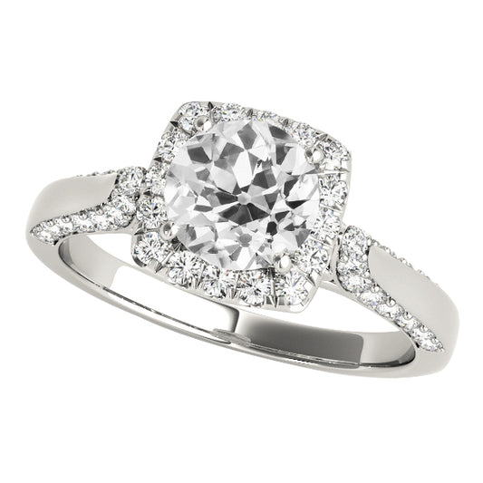 natural round diamond 4.50ct ring front view