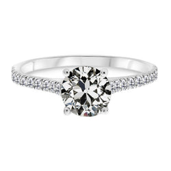 3 Carat Old European Earth Mined Natural Real Diamond ( Not Lab Grown ) Gold Engagement Ring