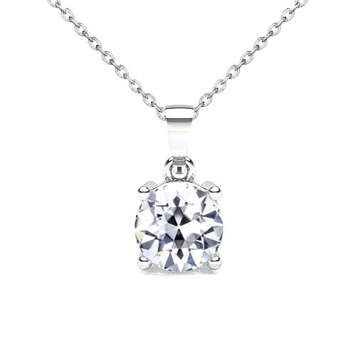 Old European Diamond Solitaire Pendant 1.50 Carats 