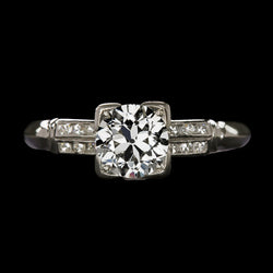 Genuine   Old Mine Cut Diamond Women’s Ring 14K White Gold Jewelry 3 Carats