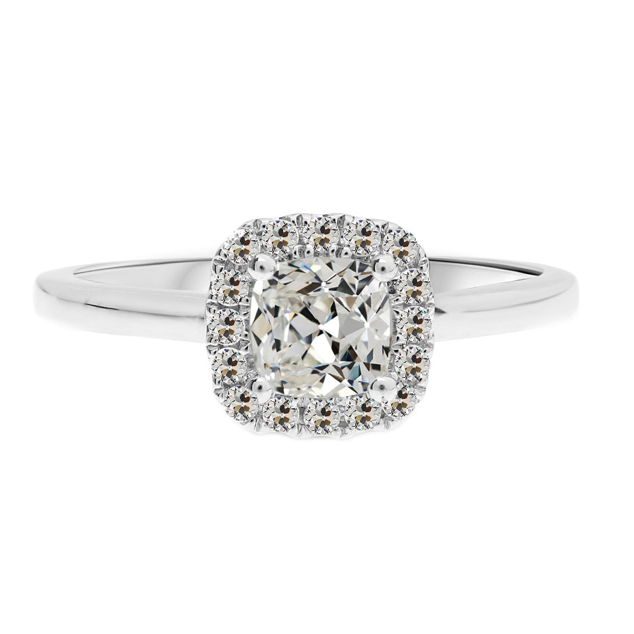 Old Miner Cushion And Round Halo Diamond Ring 4 Carats