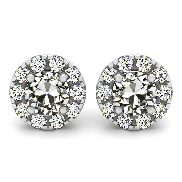 natural round diamond 5.50ct earring front view