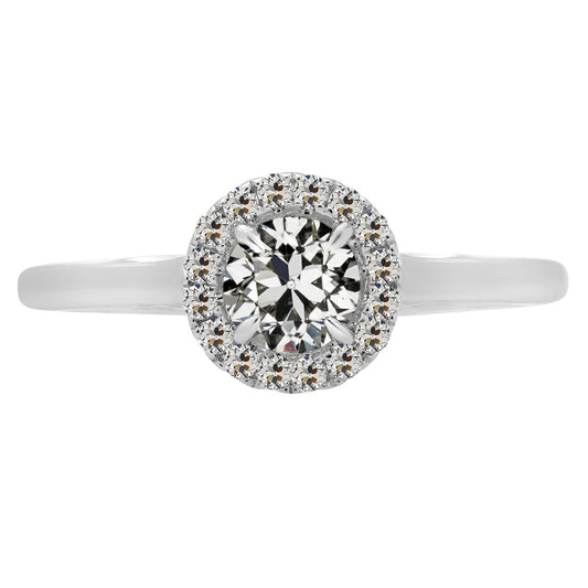 natural round diamond 2.50ct ring front view