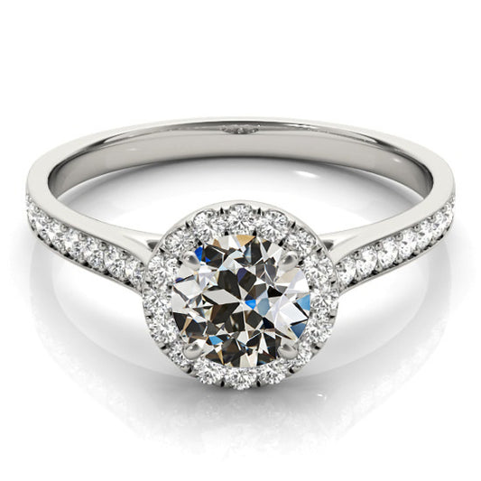 natural round diamond 4ct ring front view