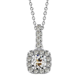 Natural Diamond Pendant 2.50ct - White Gold 14K
