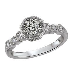 Old Miner Real Natural Earth Mined Diamond Ring Vintage Style 8 Prong Set 14K Gold 2.50 Carats