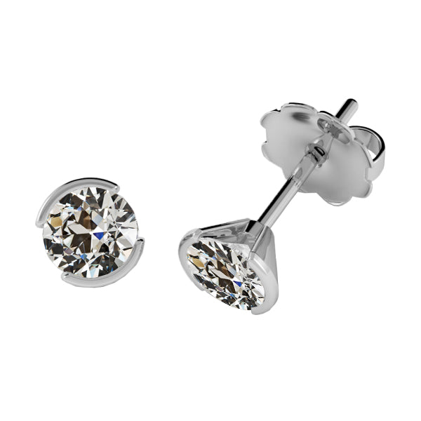 natural round diamond 3ct watch front view