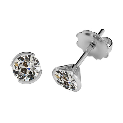 natural round diamond 3ct watch front view