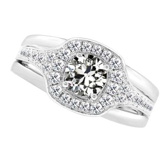 natural round diamond 3.50ct ring front view