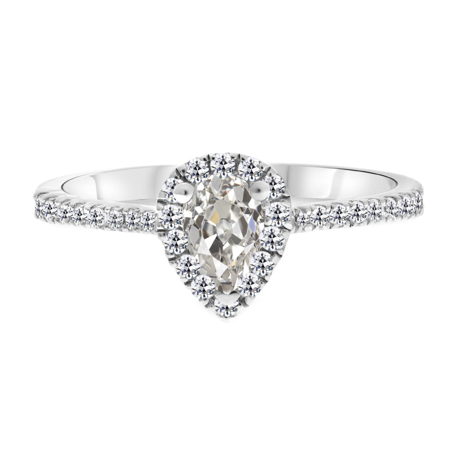 natural round diamond 2.50ct ring front view