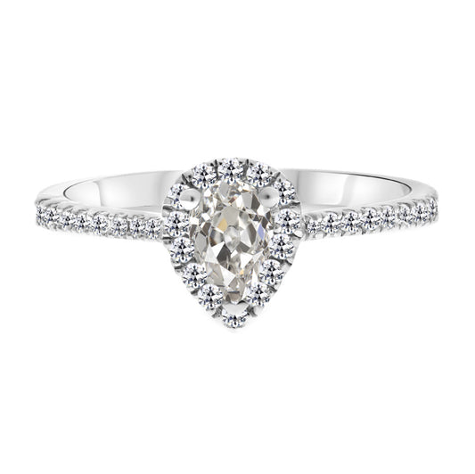 natural round diamond 2.50ct ring front view