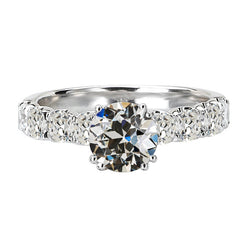 4 Carats Old Miner Solitaire With Accent Real Diamond Ring Prong Set