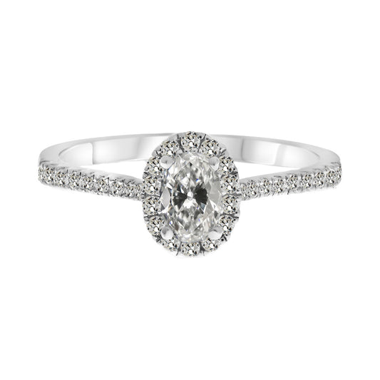natural round diamond 3ct ring front view