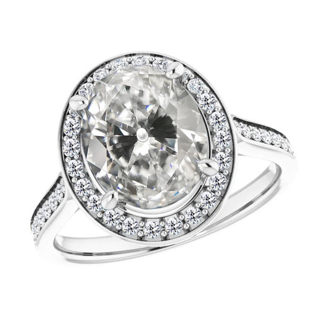 natural round diamond 5.50ct ring front view