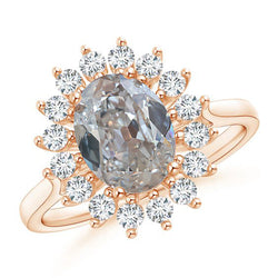Natural Diamond Ring 4.50ct - Rose Gold 14K