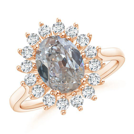 natural round diamond 4.50ct ring front view