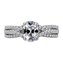 Natural Diamond Ring 3.50ct - White Gold 14K