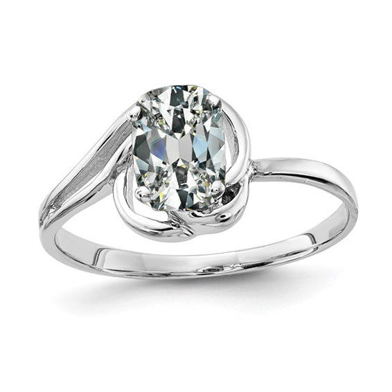 natural oval diamond 3ct ring front view