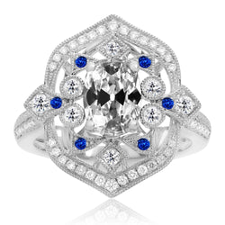 Natural Diamond Ring 7ct - White Gold 14K
