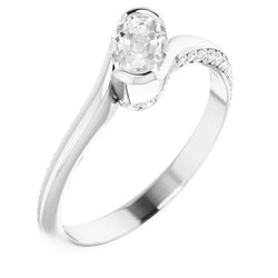 Oval Old European Natural Earth Mined Diamond Engagement Ring 5.50 Carats Twisted Style
