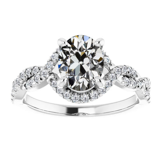 natural round diamond 4.50ct ring front view