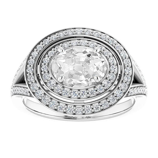 natural round diamond 9ct ring front view