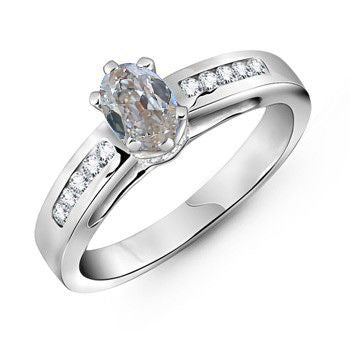 Oval Old Miner Diamond Engagement Ring