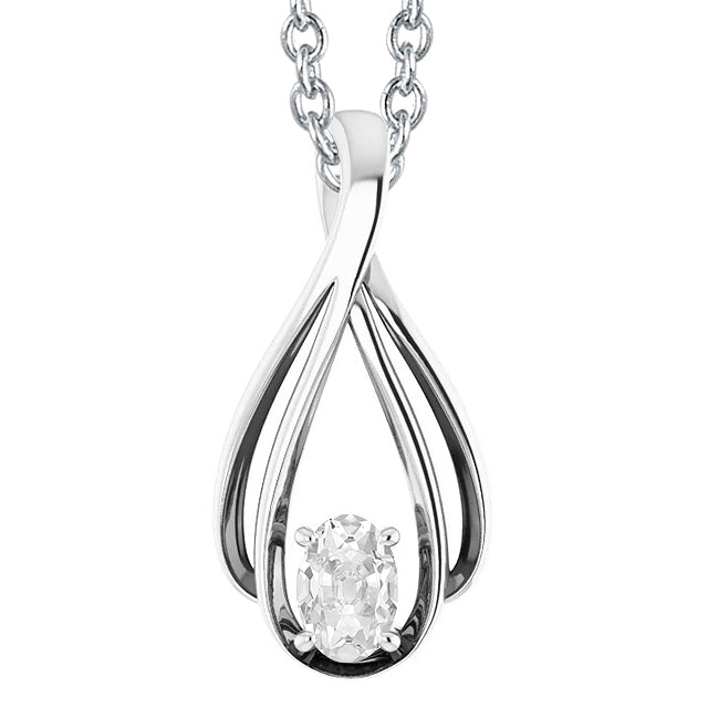 Old Miner Diamond Jewelry Pendant White Gold