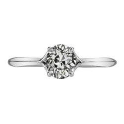 Oval Old Miner Diamond Solitaire Engagement Ring 3 Carats