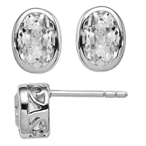 natural oval diamond 5.50ct earring front view