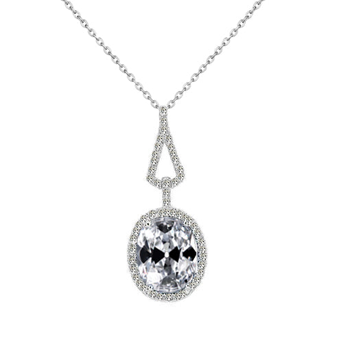 natural round diamond 1.50ct pendant front view