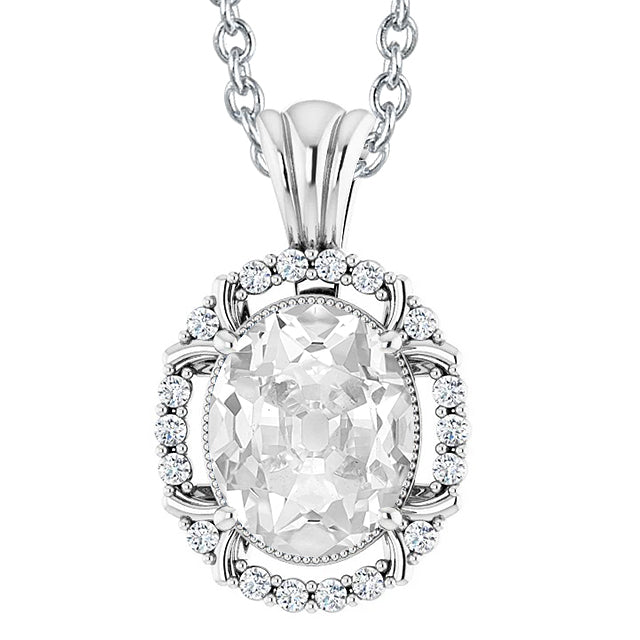 7 Carats Old Miner Diamond Pendant Chain