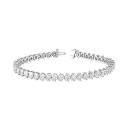 Oval Lab Grown Diamond Tennis Bracelet Lady 10.50 Carats White Gold Jewelry
