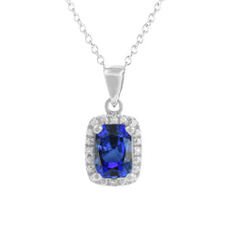 Oval Natural Blue Sapphire Pendant 2 Carats Gold
