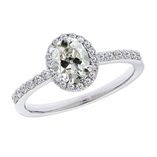 natural round diamond 3ct ring front view