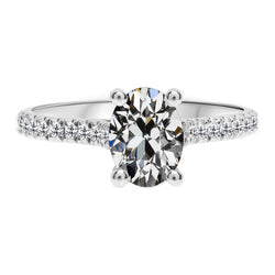 Natural Diamond Ring 4.50ct - White Gold 14K
