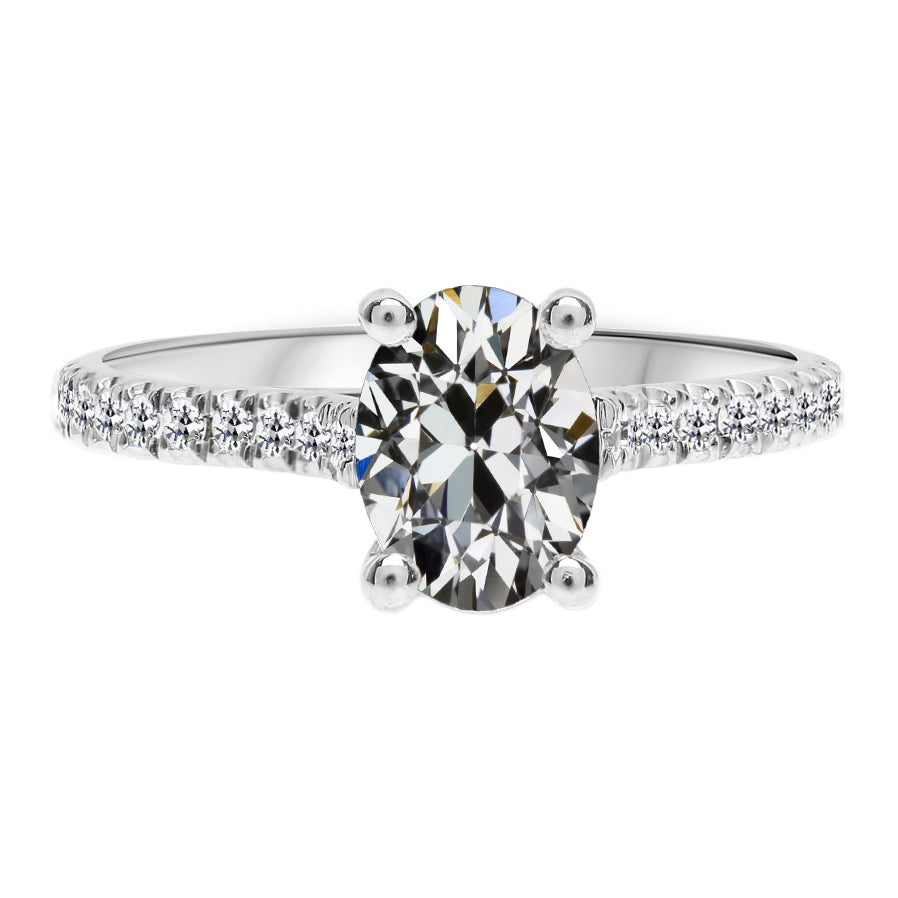 natural round diamond 4.50ct ring front view