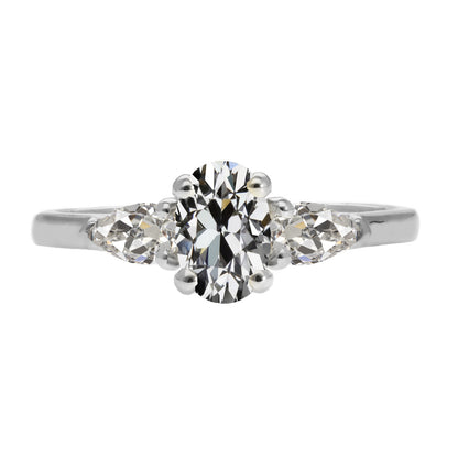 natural round diamond 4.50ct ring front view