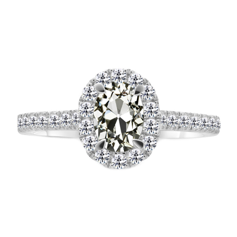 natural round diamond 4ct ring front view