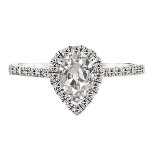natural round diamond 3ct ring front view