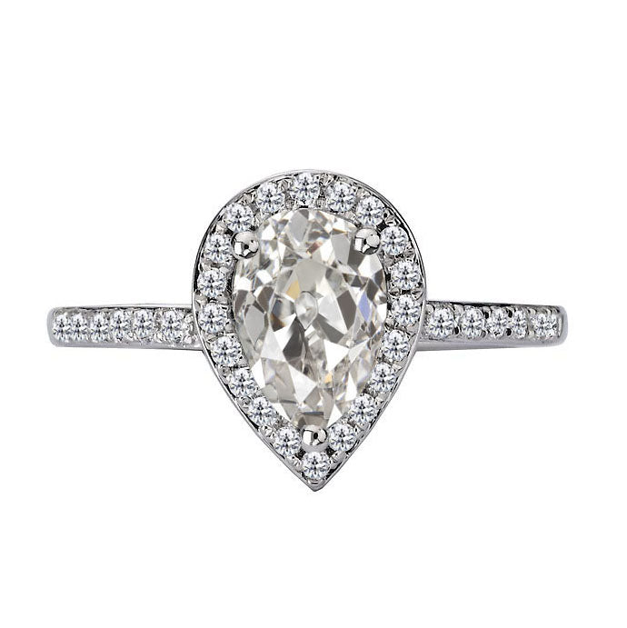 natural round diamond 3ct ring front view