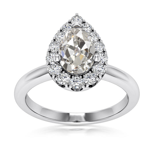 natural round diamond 3.65ct ring front view