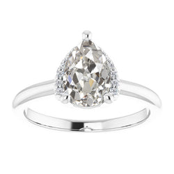 Natural Diamond Ring 2.50ct - White Gold 14K