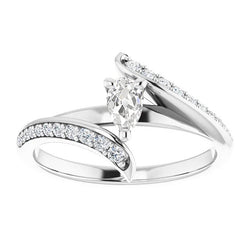 Natural Diamond Ring 6.25ct - White Gold 14K